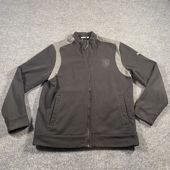 Puma Ferrari Sweat Track Jacket Mens Large Full Zip Track Fleece Motorsport - Picture 3 of 9